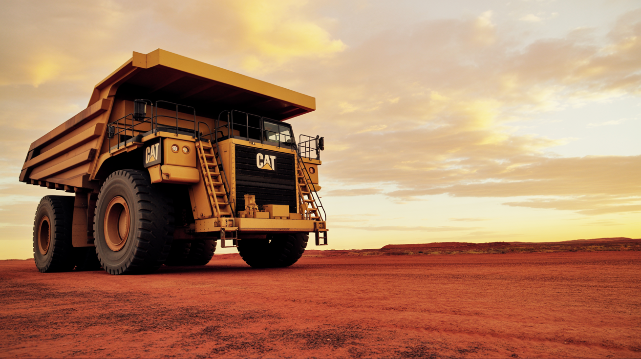 Mining dump truck in Australian outback